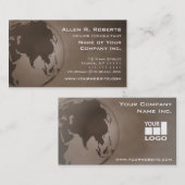 Asiatische UnternehmensWeltkarte addieren Ihr Logo Visitenkarte (Vorne/Hinten)