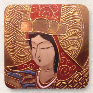 Asiatische Untersetzer aus glänzenden Kunststoffen
