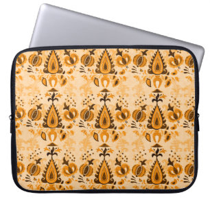 Asiatische Vintage Tapete nahtlose Ornament-Blume Laptopschutzhülle
