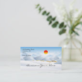 Asiatische Visitenkarte Wintersun-Entwurfs-2 (Stehend Vorderseite)