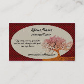 Asiatische Visitenkarten des Kirschblüten-Baum-D2 Visitenkarte (Rückseite)