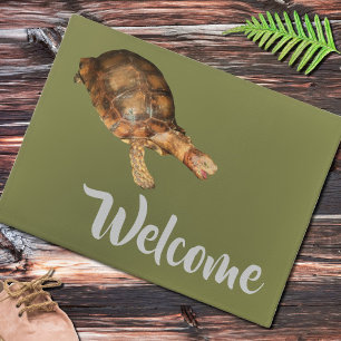 Asiatische Waldschildkröte - Willkommen vor der T Fußmatte