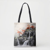 Asiatische Wasserfalllandschaft Tasche (Vorderseite)