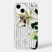 Asiatische Weiße Lilie im Kanji Hintergrund Case-Mate iPhone Hülle (Rückseite)
