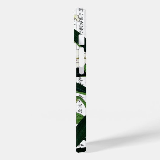 Asiatische Weiße Lilie im Kanji Hintergrund Case-Mate iPhone Hülle (Rückseite / Links)