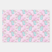 Asiatische Wrapping Paper Flat Sheet Set 3 Geschenkpapier Set (Vorderseite 3)