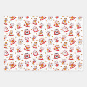 Asiatische Wrapping Paper Flat Sheet Set 3 Geschenkpapier Set (Vorderseite 2)