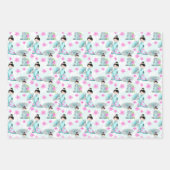 Asiatische Wrapping Paper Flat Sheet Set 3 Geschenkpapier Set (Vorderseite)