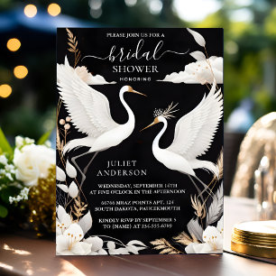 Asiatischen Himmel mit Federn Bridal Shower Einladung