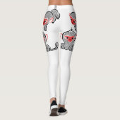 Asiatischer Affe Duo: Sitzen und Klettern Leggings (Rückseite)