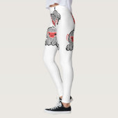Asiatischer Affe Duo: Sitzen und Klettern Leggings (Links)