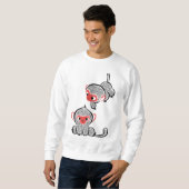 Asiatischer Affe Duo: Sitzen und Klettern Sweatshirt (Vorne ganz)