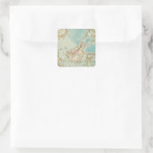 Asiatischer Archipel 2 Quadratischer Aufkleber (Tasche)