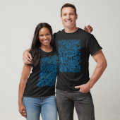 Asiatischer Blauer Schädelblauer T-Shirt (Unisex)