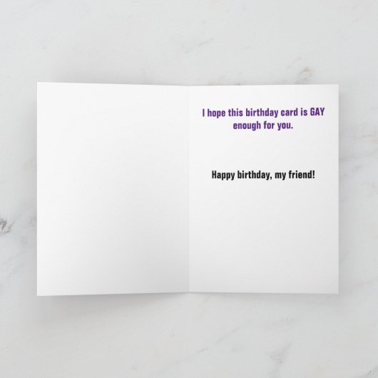 Asiatischer Bodybuilder Gay Birthday Karte (Innenseite)