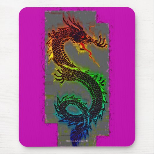 Asiatischer, chinesischer, mythischer Drache, Jahr Mousepad (Vorne)