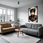 Asiatischer Dämonenlord | AI Art Poster