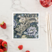 Asiatischer Drache Blumenmuster Napkins Serviette (Beispiel)