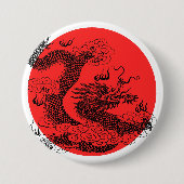 Asiatischer Drache Button (Vorderseite)