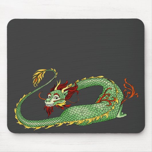 Asiatischer Drache-Cartoon Mousepad (Vorne)