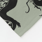 Asiatischer Drache Fleecedecke (Ecke)
