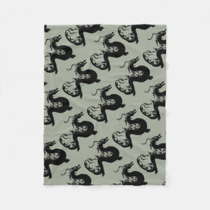 Asiatischer Drache Fleecedecke