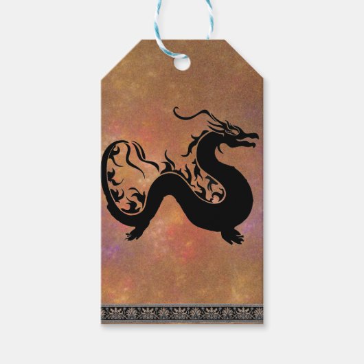 Asiatischer Drache Geschenkanhänger (Vorderseite)