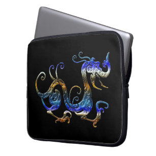 Asiatischer Drache im künstlerischen 3D-Look auf s Laptopschutzhülle