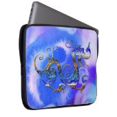 Asiatischer Drache in 3D-Optik auf Wasserfarbe - L Laptopschutzhülle (Vorne Rechts)