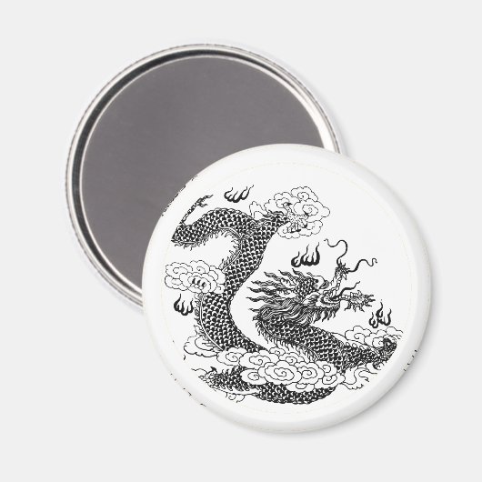 Asiatischer Drache Magnet (Vorderseite/Rückseite)