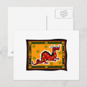 Asiatischer Drache mit Hintergrund Postkarte (Vorne/Hinten)