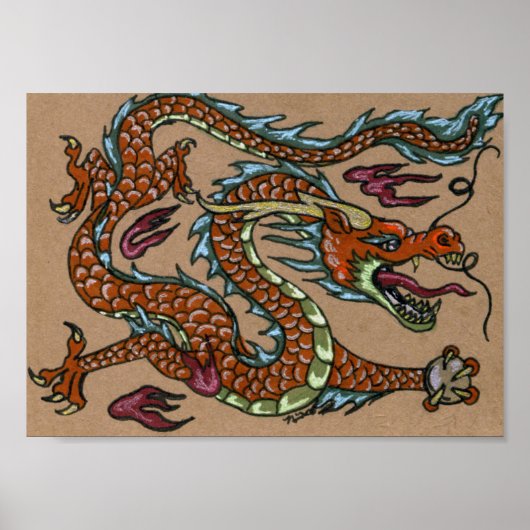 Asiatischer Drache Poster (Vorne)