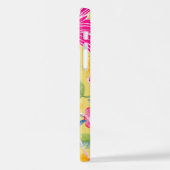 Asiatischer Drache - Rosa auf Pastellfarben iPhone Hülle (Linke Seite)