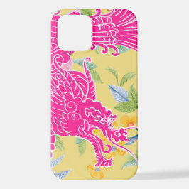 Asiatischer Drache - Rosa auf Pastellfarben iPhone 12 Hülle