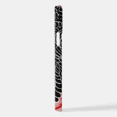 Asiatischer Drache - Schwarz auf Rot iPhone Hülle (Rechte Seite)