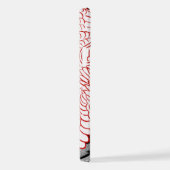 Asiatischer Drache - White on Black Floral iPhone  Hülle (Rechte Seite)