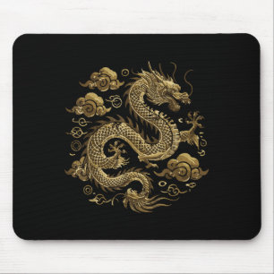 Asiatischer Drache Wolken Vintage chinesische japa Mousepad