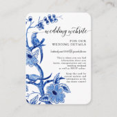 Asiatischer Einfluss Chinoiserie Blaue Details Begleitkarte (Vorderseite)