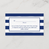 Asiatischer Einfluss von Navy in Blue Floral Bird  Begleitkarte (Rückseite)