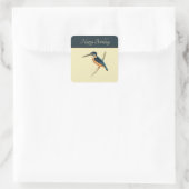 Asiatischer Eisvogel Quadratischer Aufkleber (Tasche)
