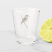 Asiatischer Eisvogel Schnapsglas (Rückseite)