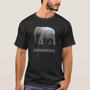 Asiatischer Elefant gefährdeter Tierarten T-Shirt