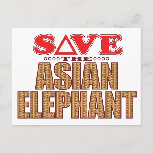 Asiatischer Elefant Gerettet Postkarte (Vorderseite)