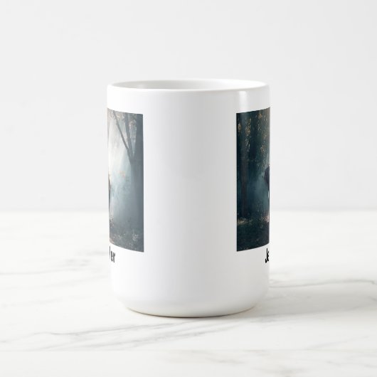 Asiatischer Elefant in einem sonnenbeleuchteten Wa Kaffeetasse (Mittel)