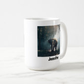 Asiatischer Elefant in einem sonnenbeleuchteten Wa Kaffeetasse (VorderseiteRechts)