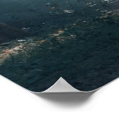 Asiatischer Elefant in einem sonnenbeleuchteten Wa Poster (Ecke)