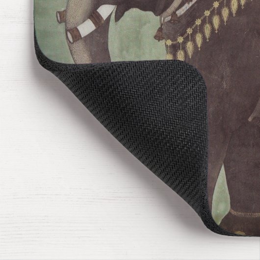 Asiatischer Elefant-Jade-Grün Mousepad (Ecke)