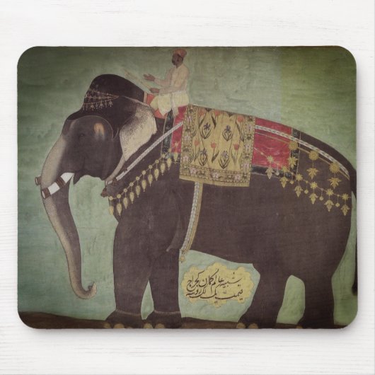Asiatischer Elefant-Jade-Grün Mousepad (Vorne)