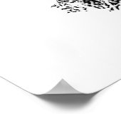 Asiatischer Elefant Pop Schwarz & Weiß Art Poster (Ecke)