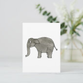 Asiatischer Elefant. Postkarte (Stehend Vorderseite)